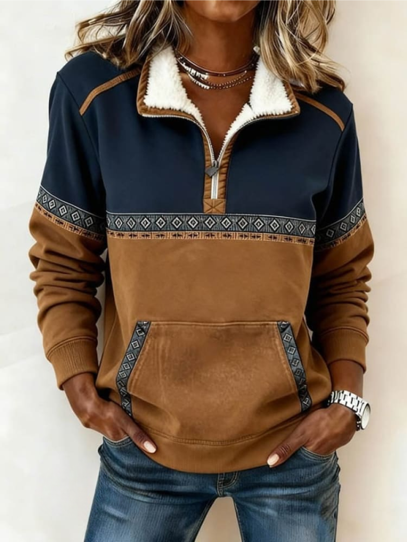 Rosa – Comfortabele trui met  ritssluiting